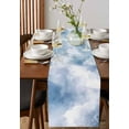 thumbnail image 2 of Hokiten Table Runners 48 Inches Long Dress Scarves, Blue Sky Farmhouse Kitchen/Dining Table Runner, Short Coffee Tablerunners, Cloud Gradient Natural Landscape Scenery 13x48 Inch, 2 of 7