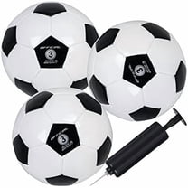 Kids Soccer Ball Sizes 3 Practice Traditional Soccer Balls Classic for Youth Perfect for Outdoor Indoor Match or Game Black-White 3Pcs with 1 Plastics Pump$$Sport & Recreation Other