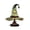 Green, variant on Halloween Decorations Witch Hat Table Lamp, Halloween Glowing Decor for Shelf – Spooky Mini Night Light for Bedroom, Resin Wizard Hat Ornament with LED
