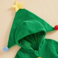 thumbnail image 5 of Guvpev T'oddler Christmas Tree Costume, Unisex B'aby Christmas Holiday Outfit, Colorful Bobbles Hooded Long Sleeve Romper Jumpsuit, Zipper Front, Loose Legs, Funny Xmas Clothes, 5 of 8