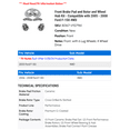 thumbnail image 2 of Front Brake Pad and Rotor and Wheel Hub Kit - Compatible with 2005 - 2008 Ford F-150 4WD 2006 2007, 2 of 2