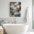 thumbnail image 4 of Canvas Wall Art, Blue Brown Geometric Framed Canvas Prints for Bedroom Dining Room, Modern Ombre Abstract Art Large Gallery Wrapped Wall Decor for Home Office, Gifts, 20"x24" Ship Next Day, 4 of 9
