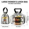 thumbnail image 5 of Boho Bohemian Art Drawstring Lunch Bag Women - Drawstring Lunch Bag Insulated for Work Office - Stain-Resistant Large Lunchbags for Women with Multi-Pockets, 5 of 6