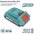 thumbnail image 4 of Batería de Ion Litio, 20 V TOTAL, Carga Rápida azul, 4 of 4