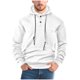 thumbnail image 2 of pstuiky camisas de manga larga para hombre, Sudadera con capucha y bolsillo de manga larga holgada informal de colores sólidos para hombre top de hombre xxl, 2 of 4