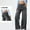 Gray#3, variant on GaThRRgYP Wide Leg Jeans for Women High Waist,Fashion Women High Waisted Stretch Slim Casual Pencil Pants Black S