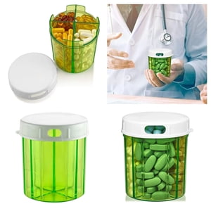 Daily Organizer Dispenser With 4 Compartments Reminder Containers for Food Water Tight Storage Container Coffee Storage Container Divided Fridge Drawer Glass Food Container