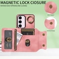 thumbnail image 6 of SaniMore for Samsung Galaxy S23 (6.4" 2023) Case, PU Leather Skin Shockproof Bumper Flip Purse RFID Blocking Metal Ring Stand Shell, Card Holder Cash Pocket Anti-drop Cover, Rosegold, 6 of 17