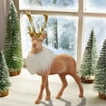 thumbnail image 4 of Elegant Festive Reindeer Sculpture for Holiday Tabletop Decoration and Celebration, 4 of 5