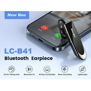 New Bee Bluetooth Headphones V5.0 Wireless (24H Talk Time/180D Standby) w/Mic, Dual Device Connectivity for iPhone/Android/Samsung/Laptop, Business Trucker Headsets,Black