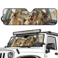 thumbnail image 2 of Yuyamidu German Shepherd Windshield Sun Shade Compatible with Wrangler Rubicon Sahara TJ JK JKU 2 & 4 Door Funny Driving Car Sun Shade Keep Your Vehicle Cool, 2 of 7