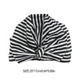 thumbnail image 3 of Bearachild Gorros de baño para ducha Estampado de flores Impermeable Reutilizable Elástico Colorido Universal Largo Sombrero corto Baño Estampado de Juegos de accesorios de baño Raya Bearachild HA062078-01B, 3 of 5