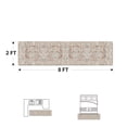 thumbnail image 4 of SIXHOME 2'x8' Runner Rugs Machine Washable Runner Vintage Medallion Non Slip Soft Carpet Rug Runner for Bedroom Hallway Kitchen Entryway Laundry Indoor Retro Home Decor Orange, 4 of 6