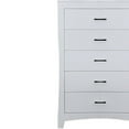 thumbnail image 3 of Benzara BM203270 Modern 5 Drawer Wooden Chest with Lift Top Storage, White, 3 of 3