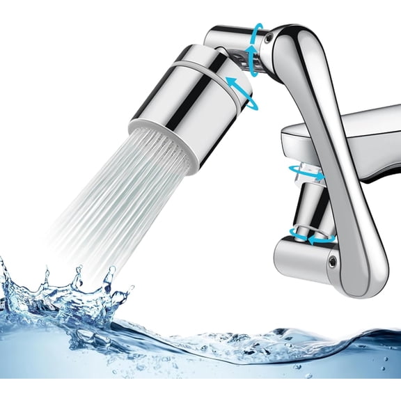 1080 °   Swivel Faucet Extender, 360 °   Swivel Robotic Arm Faucet Aerator, 2 Mode Splash Water Filter Extension, Multifunctional Universal Model Sink Faucet Adapter for Kitchen/Bathroom Sink