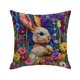 thumbnail image 2 of CaiYueKe Easter Bunny Pillow Cover 45x45cm - Decorative Throw Cushion Case for Sofa Couch Bed Living Room Home Decor, Spring Holiday Accent Pillow, 2 of 7