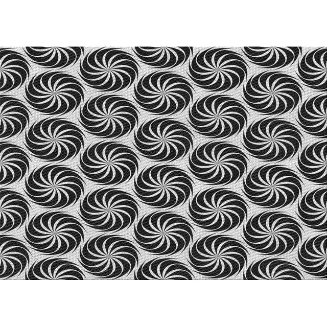 Ahgly Company Machine Washable Indoor Rectangle Transitional Midnight Gray Area Rugs, 5' x 8'