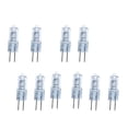 thumbnail image 1 of 10 bombillas de luz blanca cálida de cápsula transparente halógena G4 de 12 V de 50 W, lámparas de base G4 Sunnimix Bombilla halógena G4, 1 of 6