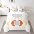 thumbnail image 2 of YST 7-Piece Mid Century Abstract Moon Comforter Set, Twin, White Aesthetic Bedding, 2 of 4