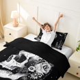 thumbnail image 4 of Homewish Sugar Skull Twin Duvet Cover, Celestial Stars Twin Bedding, Black White, Black Reversible 2 Pieces, 1 Duvet Cover and 1 Pillowcase, 4 of 7
