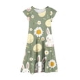 thumbnail image 4 of Xdegoge Easter Dresses for Girls Rabbit Print with Tiered Skirt and Cap Sleeves, Lightweight and Comfortable Teens Holiday Dress, 4 of 5