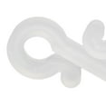 thumbnail image 2 of 150 Uds ganchos en forma de S plástico resistente y duradero extremos dobles Clips de luz navideña multiusos para decoración de luces de fiesta blanco, 2 of 12