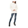 thumbnail image 3 of VINCE CAMUTO Womens White Knit Long Sleeve Turtle Neck Sweater S, 3 of 4