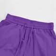 thumbnail image 6 of BXINGOHAI Men's Shorts Casual Elastic Waist Drawstring Lightweight Summer Beach Shorts Loose Wide Leg Active Shorts with Pockets Purple,XL, 6 of 6