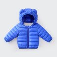 thumbnail image 4 of Baby Puffer Coat Baby Boys Winter Coat Cute Bear Hooded Jacket Zipper up Down Coats for Kids Baby Girls Thick Parka Baby Girl Clothes Winter 18-24 Months, 4 of 5