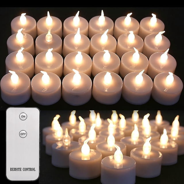 Velas sin llama alimentadas por batería con Control remoto de velas LED parpadeantes de 12 piezas para el hogar Sincero Hogar