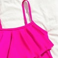 thumbnail image 5 of NOLDARES Girls Swimsuit Two Piece Cute Floral Print Kids Swimwear Comfortable Stretch Fabric for Beach Holiday(Hot Pink,8-9 Years), 5 of 5