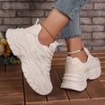 thumbnail image 4 of Rokment Womens Dad Fashion Sneakers Platform Chunky Walking Running Shoes 2026 Spring Fall Breathable Mesh Height Increasing Casual Tennis Shoes Beige Size 8.5, 4 of 7