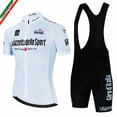 thumbnail image 2 of Tour De Italia D'ITALIA Ciclismo Jersey Conjuntos Hombres Bicicleta Manga corta Ciclismo Ropa Bicicleta Maillot Ciclismo Jersey Bib Shorts Tan Jianjun unisex, 2 of 2