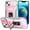 Rosegold, variant on ELEHOLD for iPhone 15 Case with Slide Camera Lens Protector Cover 360° Rotation Metal Ring Kickstand Impact-Resistant Shockproof Drop Protective Support Magnetic Car Mount 6.1" Rugged Case - Rosegold