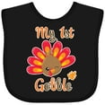 thumbnail image 3 of Inktastic My 1st Gobble with Turkey Face Boys or Girls Baby Bib, 3 of 4