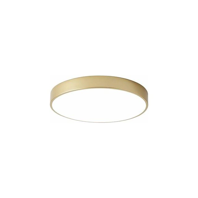 Luz de techo LED dorada, luz de techo interior de montaje empotrado de 12 pulgadas y 24 W, luz de techo para baño, dormitorio y pasillo