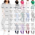 thumbnail image 4 of Busydd 2 Piece Solid Color Womens Scrubs Sets V Neck Short Sleeve Top and Elastic Waist Jogger Pants Nursing Scrubs 2XL, 4 of 7