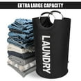 thumbnail image 3 of Bolsa de Cesta de Lavandería Plegable Grande YUANXCMXG Negro L, 3 of 4