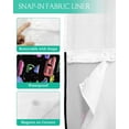thumbnail image 3 of No Hook Shower Curtain with Snap in Liner, Happy Birthday Cake Firwoks Black Hotel Shower Curtains for Bathroom, Washable Shower Curtain Liner Set with Mesh Top Window, 54"x78", 3 of 6