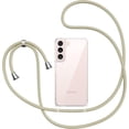 thumbnail image 3 of Clear Case for Samsung Galaxy S22 5G with Adjustable Neck Lanyard Strap,Soft Slim TPU Shockproof Protective Cover for Samsung Galaxy S22 5G-Khaki, 3 of 12