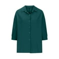 thumbnail image 4 of XIAfhje Summer Tops For Women 2024 Button Down Shirts Turndown Collar Tops Casual Loose Fit Tee Tops Outfits, 4 of 9
