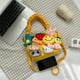 thumbnail image 2 of Bolso de dibujos animados Linda chica Fea Linda muñeca cosida Muñeca Elegante Bolso de hombro plisado portátil Lindo diseño de dibujos animados Uso versátil, 2 of 6