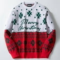 thumbnail image 5 of Christmas Sweater Men Funny Long Sleeve Crewneck Loose Knit Pullover Sweaters Winter Warm Cozy Vintage Xmas Gifts Mens Sweater, 5 of 5