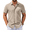 Khaki, variant on Mens Beach Shirs Untucked Shirts Short Sleeve Button Up Casual Dress Shirts