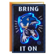 Hallmark Sonic the Hedgehog Birthday Greeting Card with Light (Bring it on)