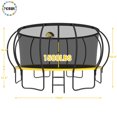 thumbnail image 2 of YORIN Trampoline pour Enfants de 8 à 9 Ans, Trampoline de 15 Pi pour Adultes avec Filet de Protection, Panier de Basketball, Échelle, Capacité de Poids de 1500 Lb, Trampoline Récréatif Extérieur, Trampoline Robuste, 2 of 7