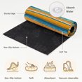 thumbnail image 3 of Washable Round Rugs 6ft Blue Gold Striped Circle Rug Non-Slip Soft Non-Shedding Low-Profile Abstract Vintage Watercolor Geometric Large Area Rug Carpet for Living Room Bedroom Dining Room Home Decor, 3 of 8
