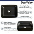 thumbnail image 5 of DeerValley DV-2V031 Matte Black Bathroom Vessel Sink Above Counter Rectangular Countertop Sink for Cabinet Lavatory Vanity (17.75'' L x 14.76'' W x 5.5'' H), 5 of 8
