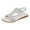 O-Silver, variant on 2025 Women's sandals Sandals for Women Comfort Barefoot Sandals for Women Wedding with Elastic Ankle Strap Casual Bohemian Beach Shoes Crystal Floral Casual Shoes Open Toe Low Heels
