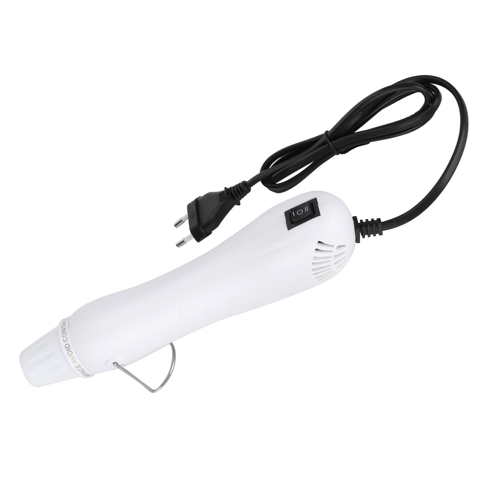 Nieyigj White DIY Dual-Speed Hot Air Gun Electric Heat Shrink Quick Setting Tool (11.81 in / 30 cm)